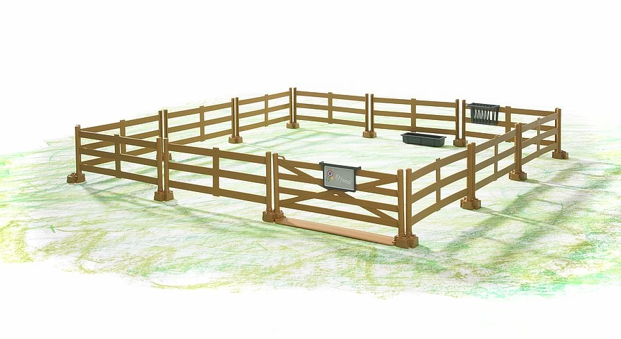 Bruder 62604 Houten Hekken Paardenafrastering 4 Bruder 62604 Houten Hekken Paardenafrastering - Afbeelding 2