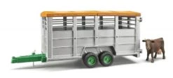 Bruder 02227 Veetransportaanhanger Met 1 Koe Schaal Livestock-trailer
