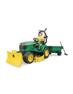 Bruder 62104 John-Deere Zitmaaier + Aanhanger En Tuinman -Speelactief Winkel bruder bruder 62104 john deere zitmaaier met aanhanger 1 1