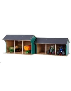 Kidsglobe Tractorloods Machineloods 3-voertuigen Schaal 1 : 32 -Speelactief Winkel kidsglobe 610192 tractor loods 2
