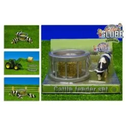 Voederring Met Ronde Baal En Koe Schaal 1 : 32 -Speelactief Winkel koe met voederring kidsglobe 571961 1